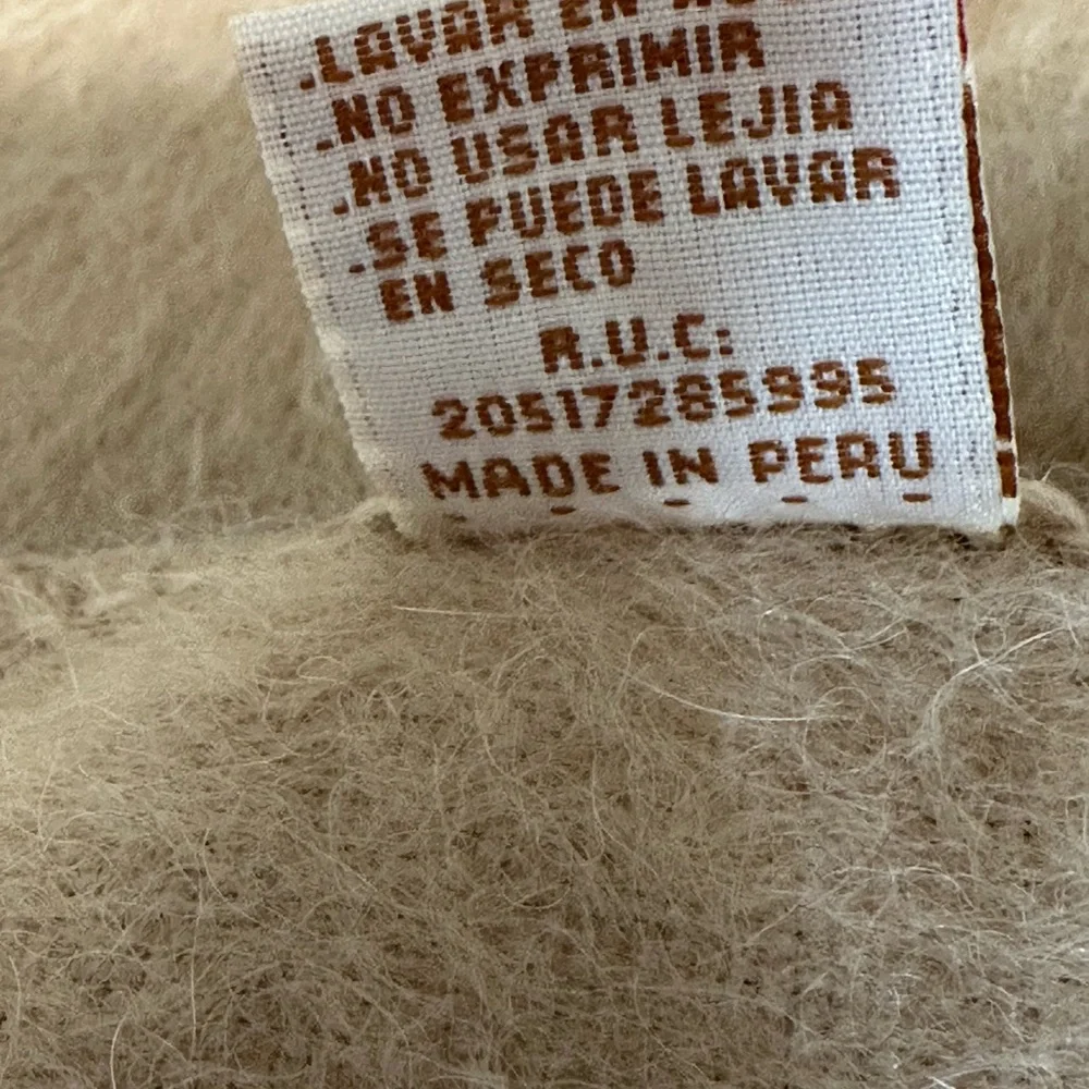 NWT Alpaca Camargo Womens 100% Alpaca Fringe Scarf Brown Classic Soft Luxury Vtg